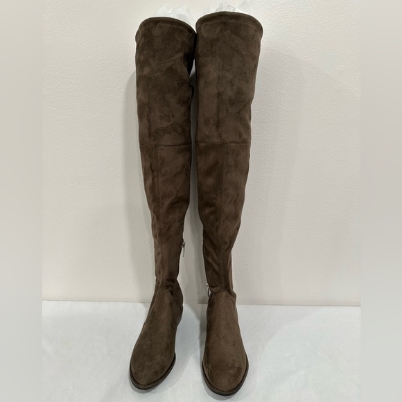 Marc Fisher Suede Over The Knee Riding Boots. Women’s Size 5M. Taupe/Brown. New - Picture 2 of 12